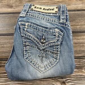 Y2K Low Rise Rock Revival Boot Size 24